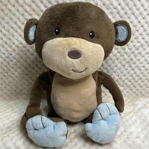 Unbranded Plush Brown and Blue Monkey Stuffed Animal Toy